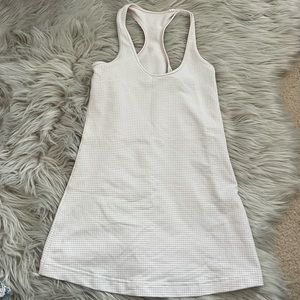 NEW Lululemon Cool Racerback Tank in Dune/ Ivory Gingham